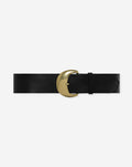 AIMEE BOLD LEATHER BELT ZWART