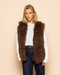 AUBREY HAIRY GILET BROWN