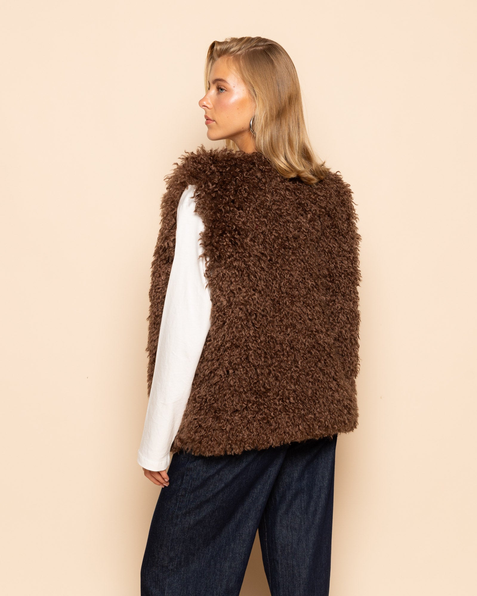 AUBREY HAIRY GILET BRUIN