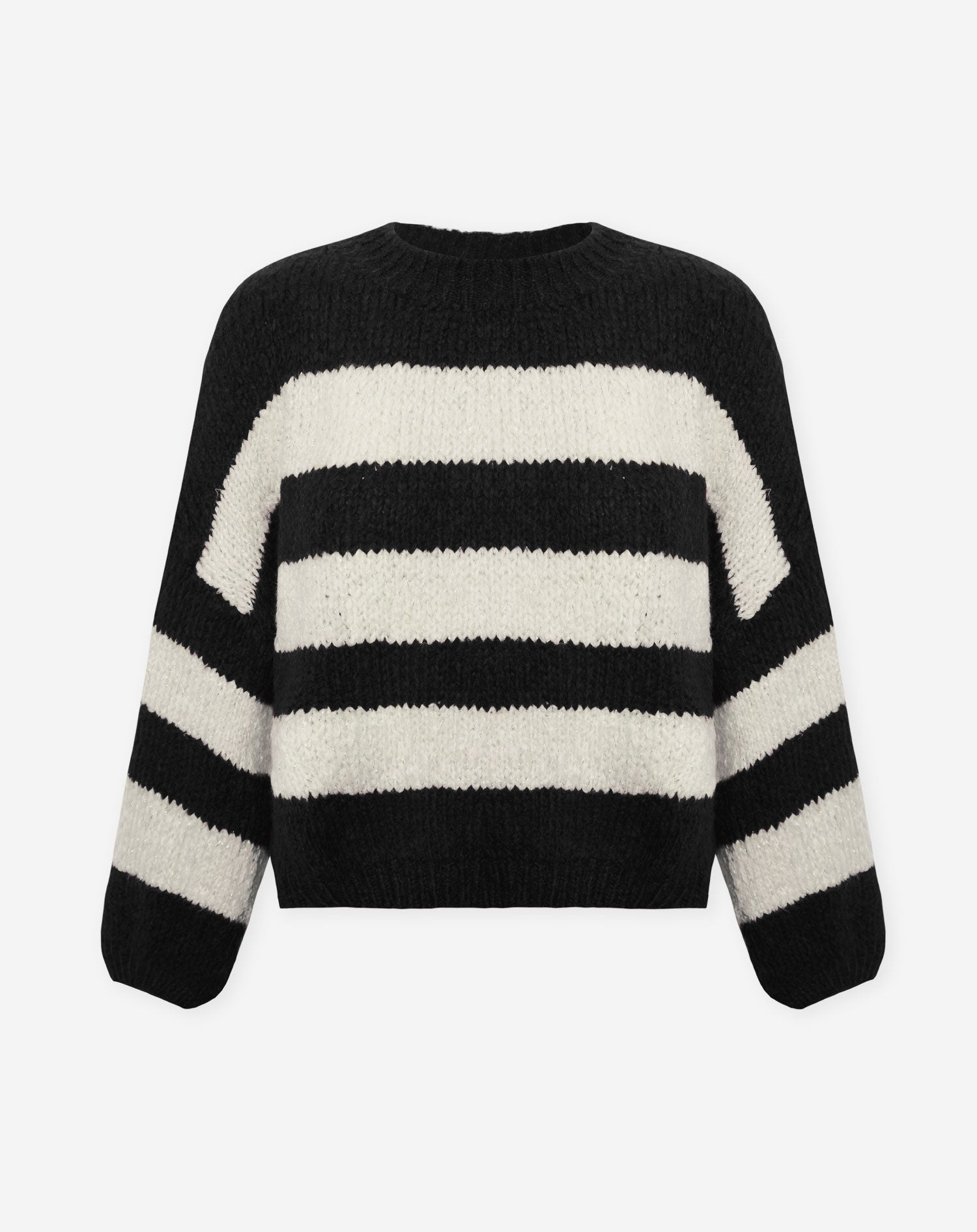 AVERY STRIPE KNIT BLACK