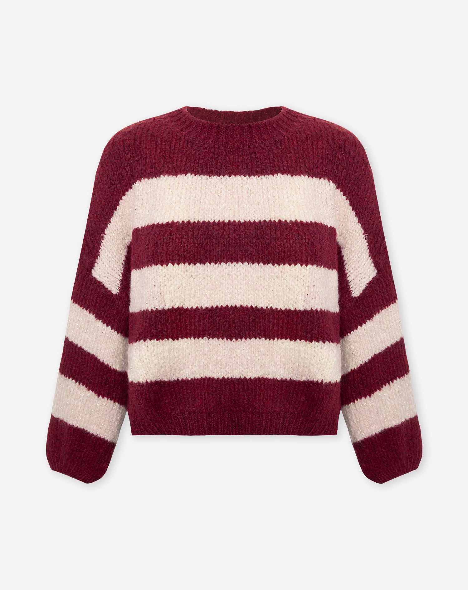 AVERY STRIPE KNIT BURGUNDY