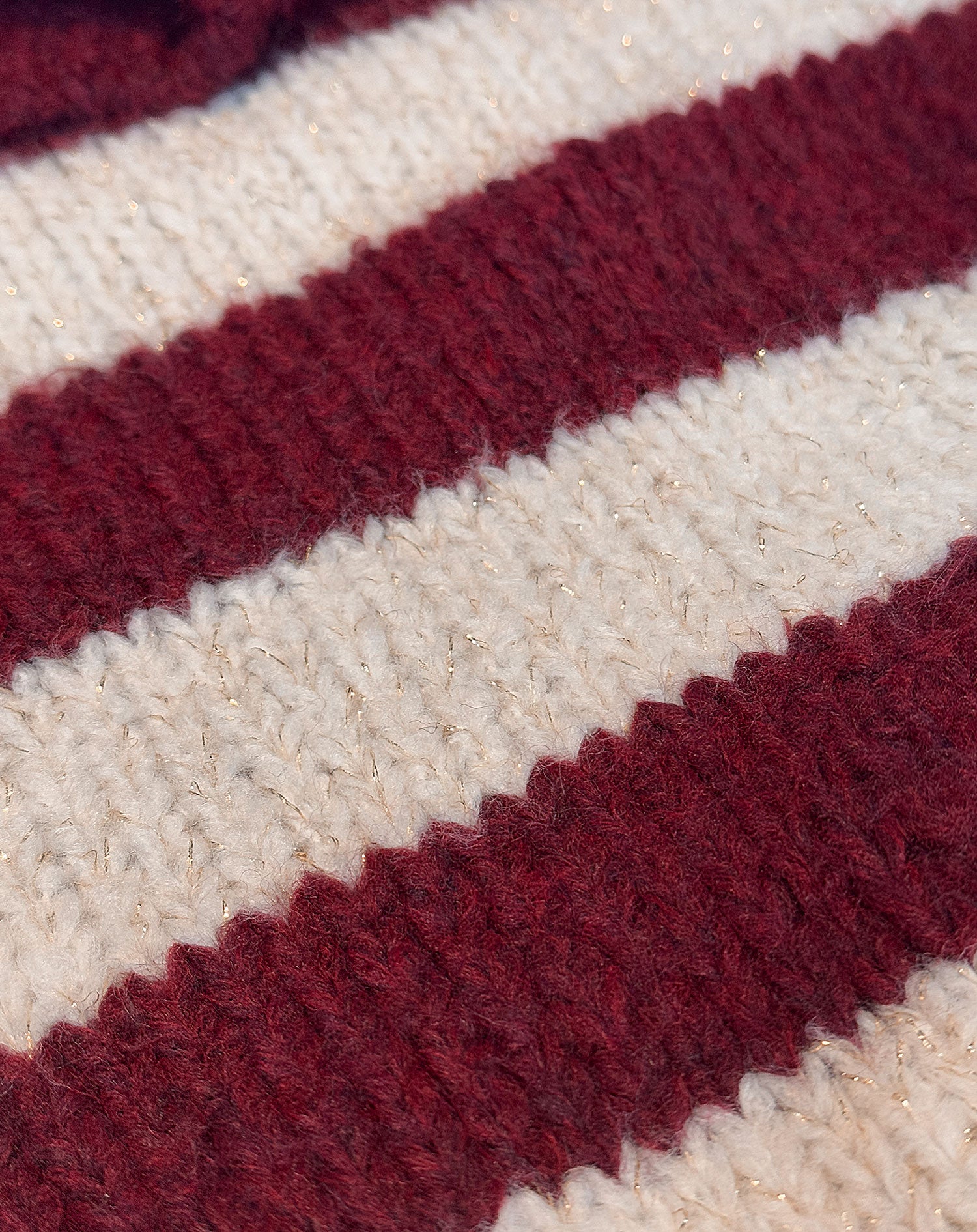 AVERY STRIPE KNIT BURGUNDY