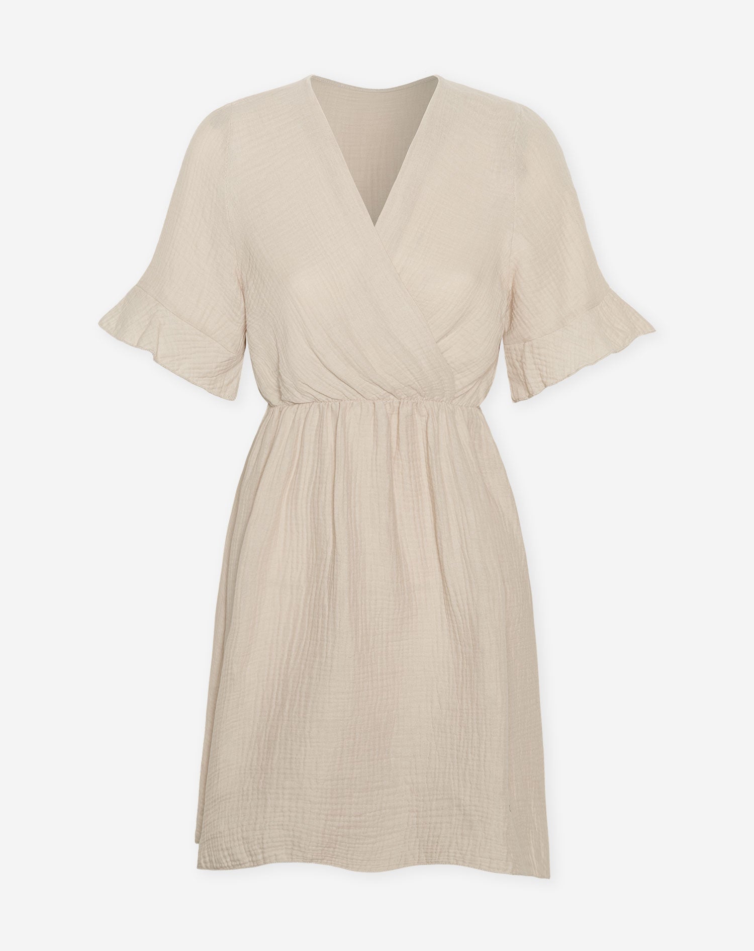 SYLVIE MUSSELINE DRESS BEIGE