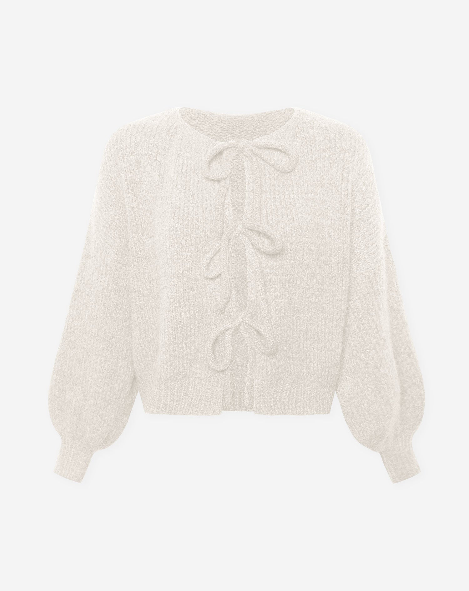 VIVI BOW CARDIGAN CREAM