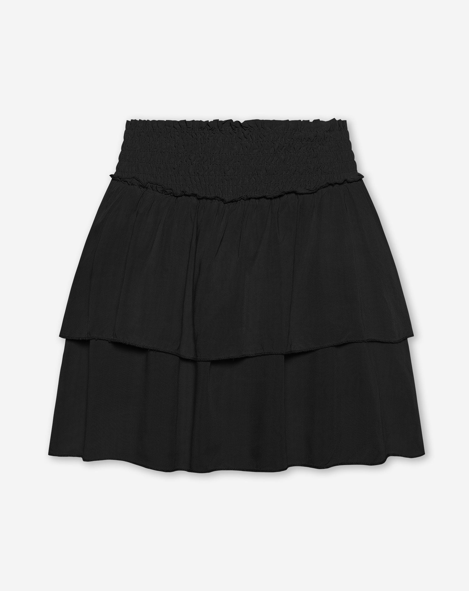 Poppey black 2025 ruffle mini skirt