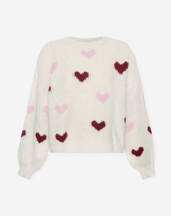 KELLY HEART KNIT OFFWHITE