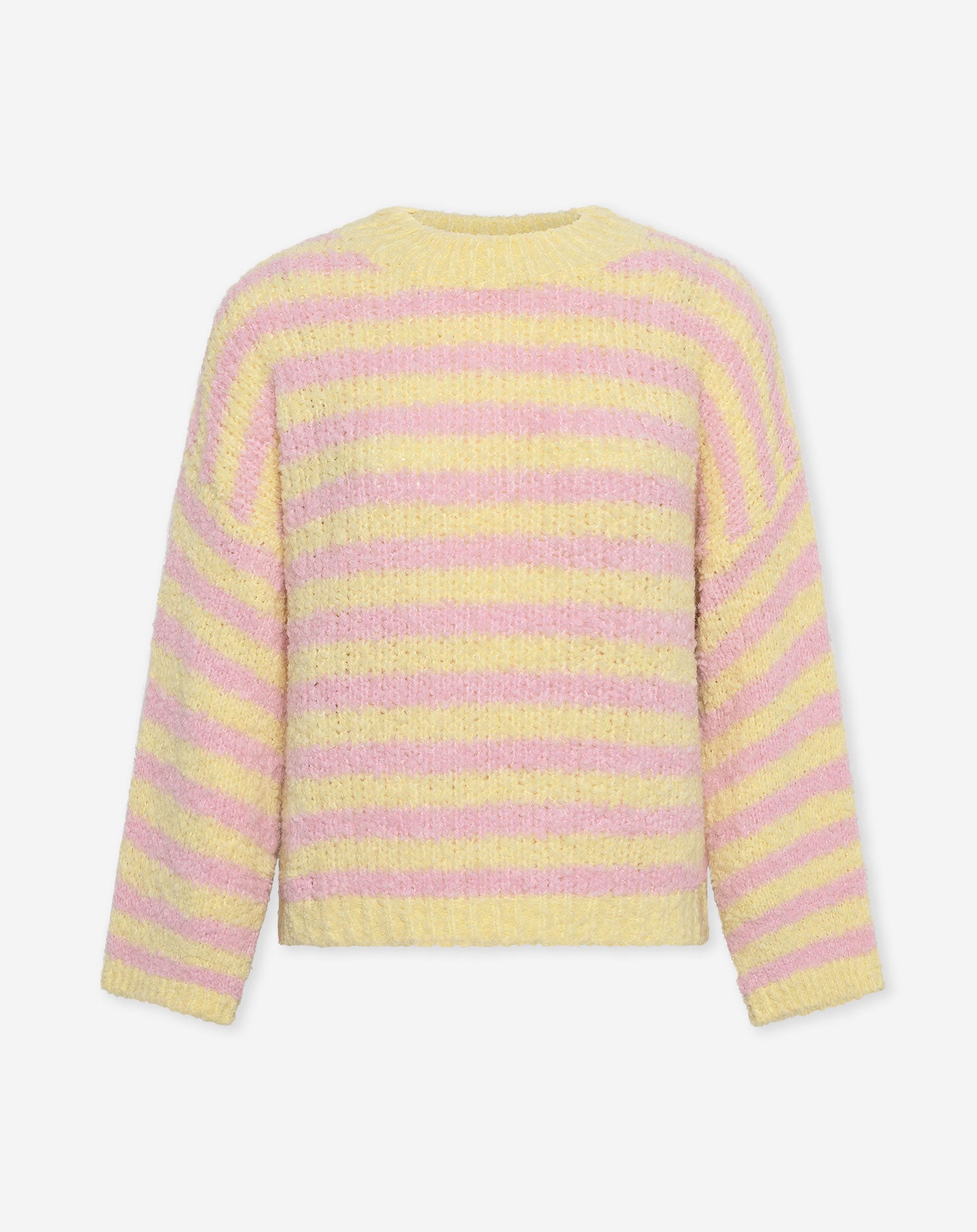 BOUCLE STRIPE KNIT ROZE
