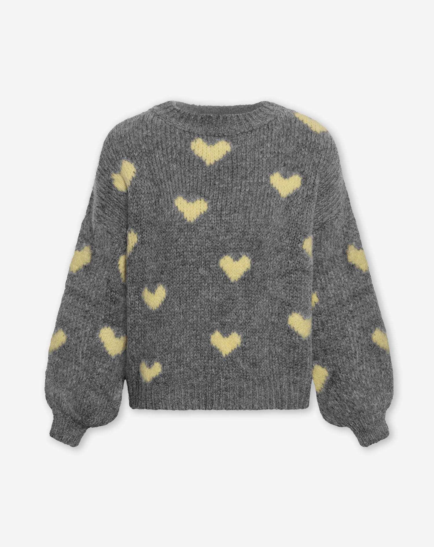 MADDY HEART KNIT GRIJS | Most Wanted