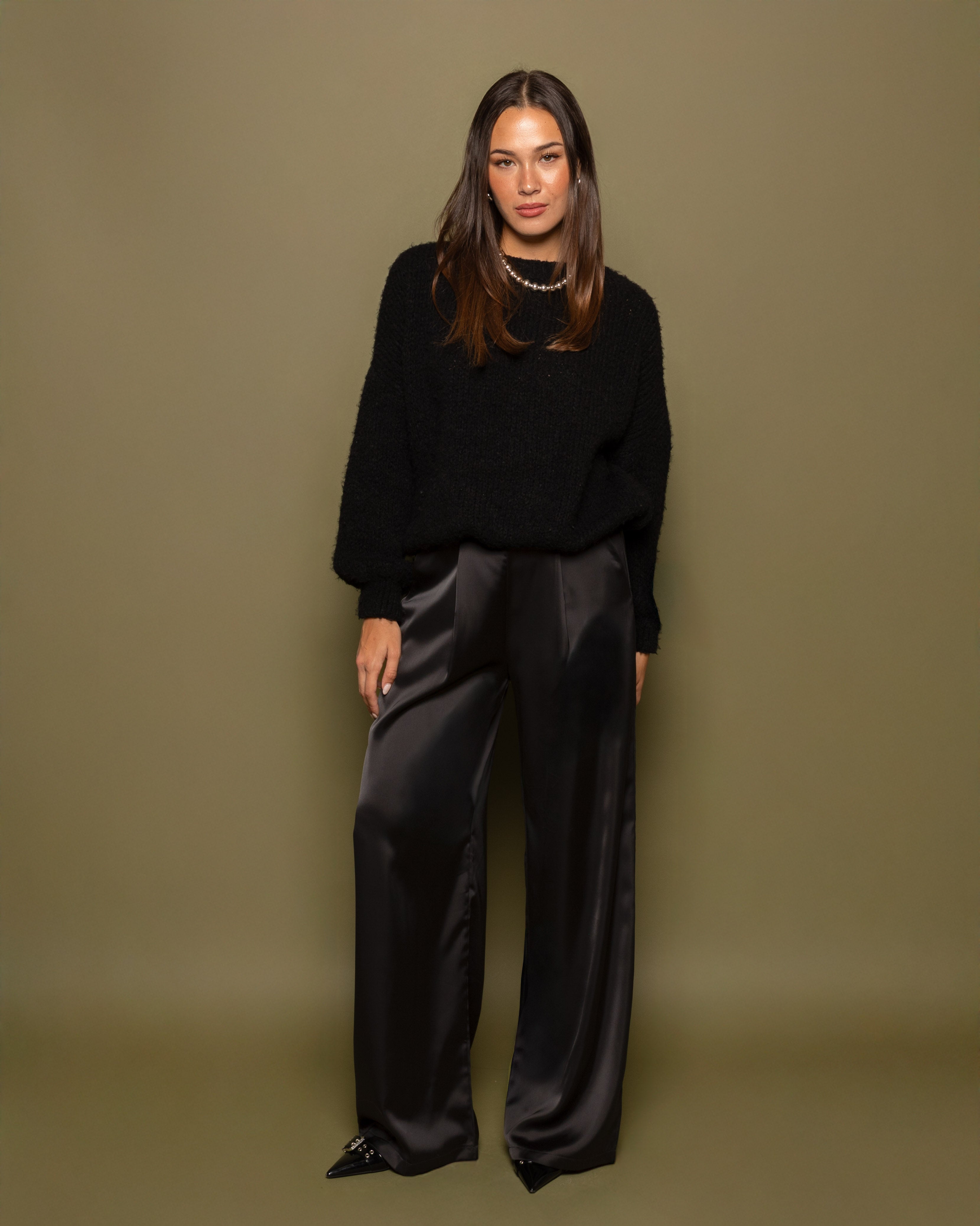 JULIE SATIN PANTALON ZWART | Most Wanted
