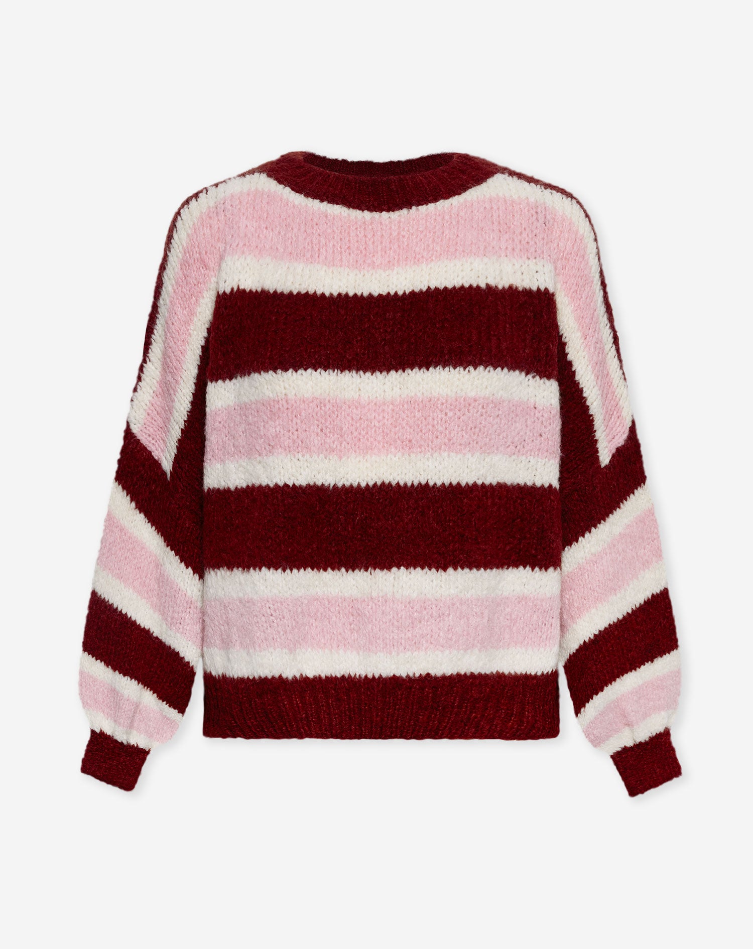 JAMIE MULTI STRIPE KNIT BURGUNDY