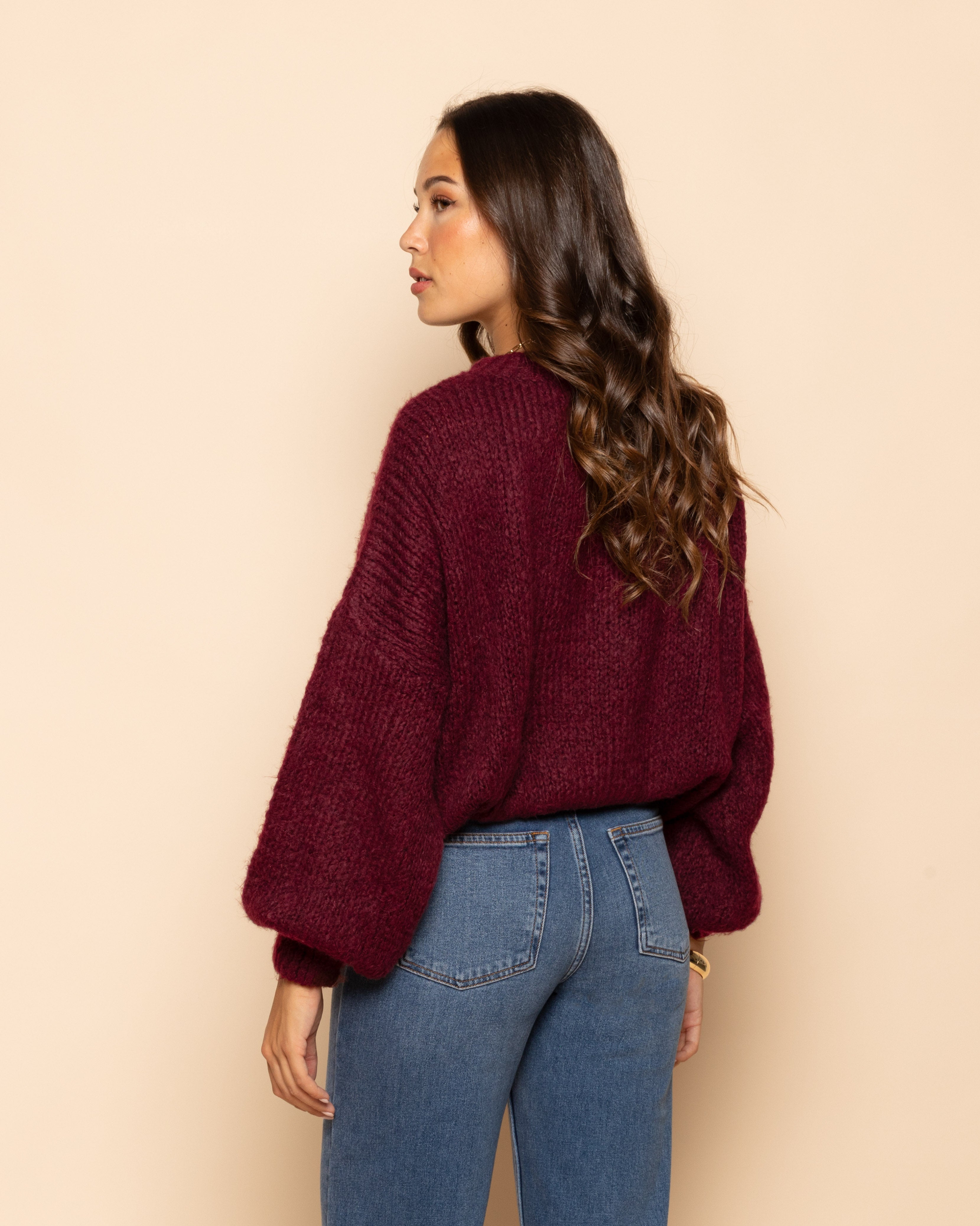JAMIE KNIT BURGUNDY