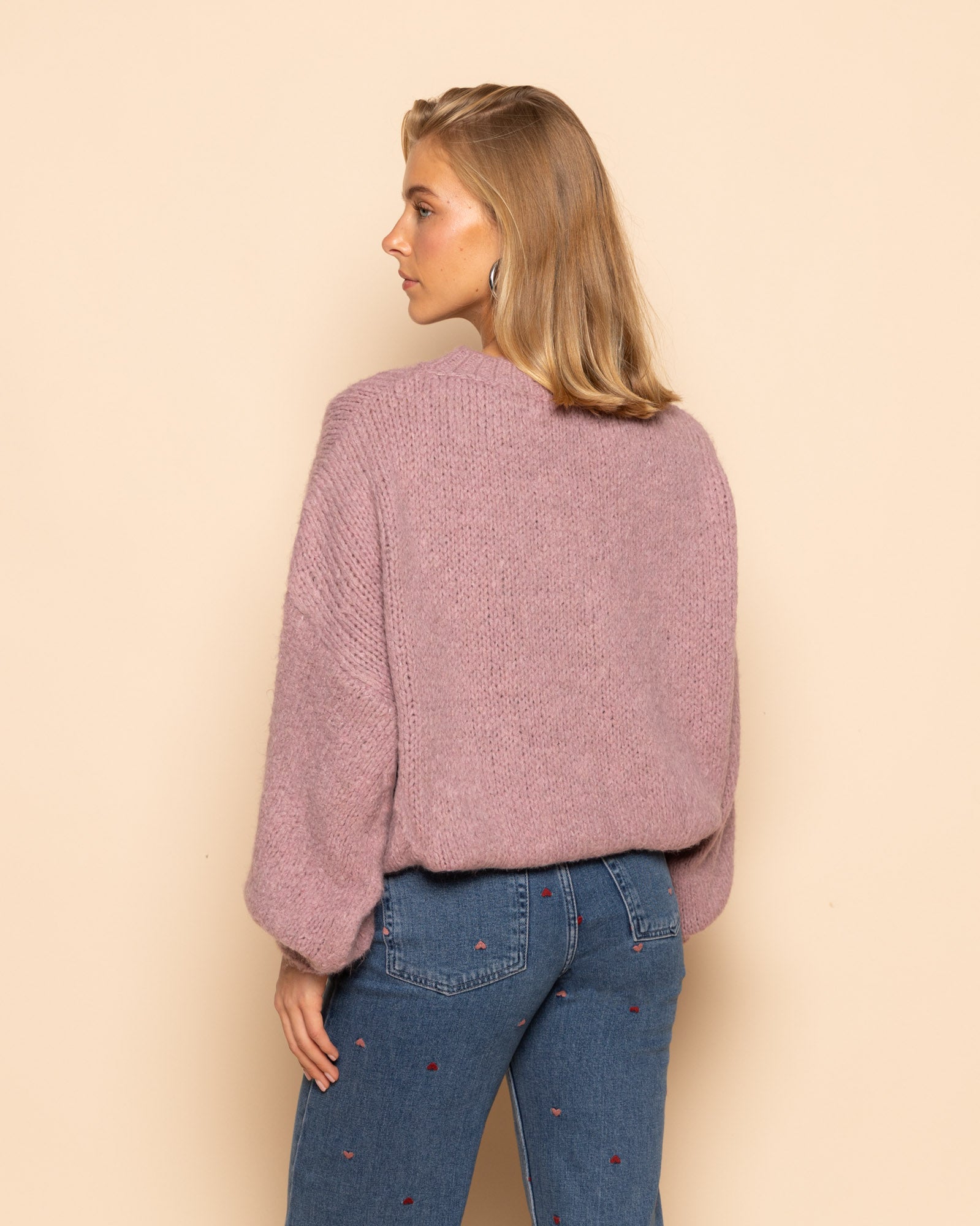 JAMIE KNIT OUD ROZE
