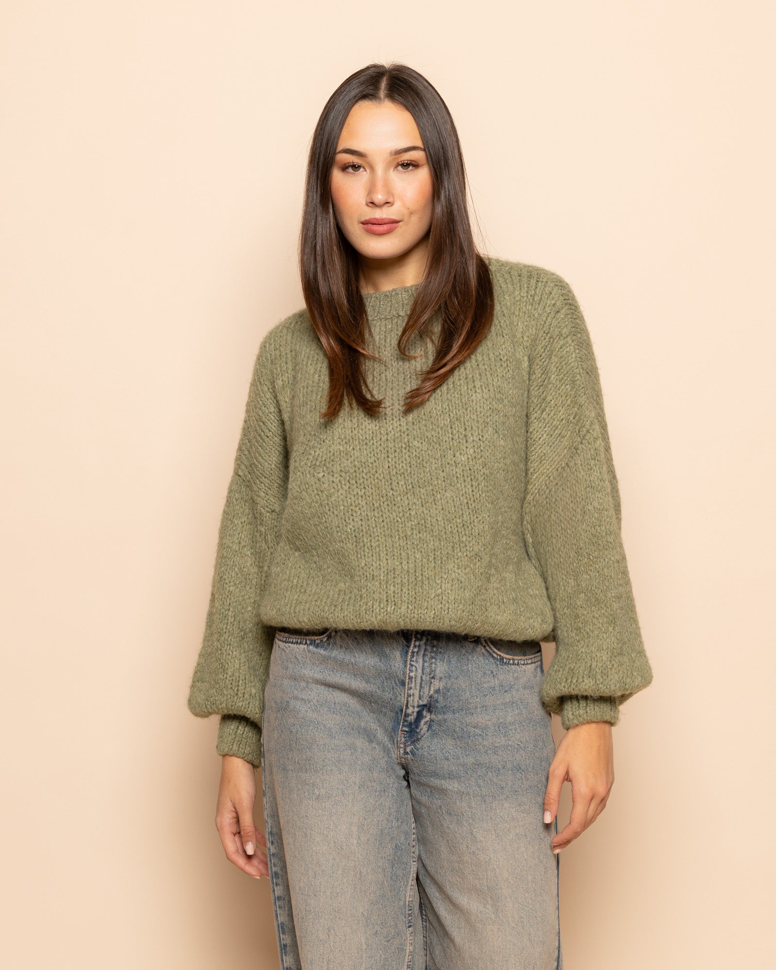 JAMIE KNIT OLIJFGROEN