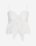 BRODERIE BOW CAMI TOP WIT