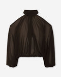 CHIFFON OPEN SHOULDER TOP BRUIN