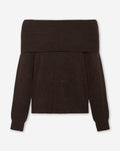 CINTA OFF SHOULDER KNIT BROWN