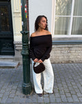 CINTA OFF SHOULDER KNIT BROWN