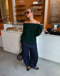 CINTA OFF SHOULDER KNIT GREEN