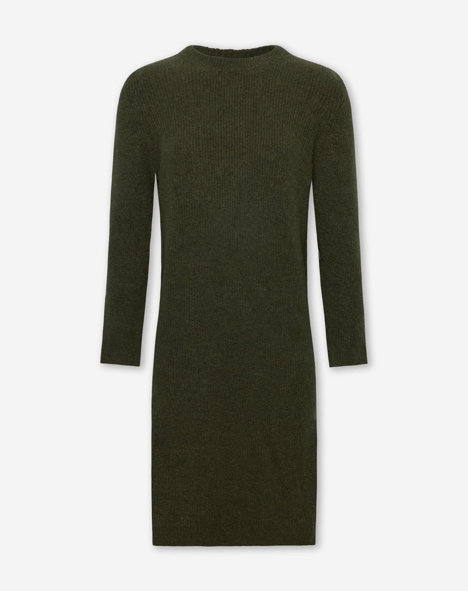 FIA KNITTED DRESS DARK OLIVE