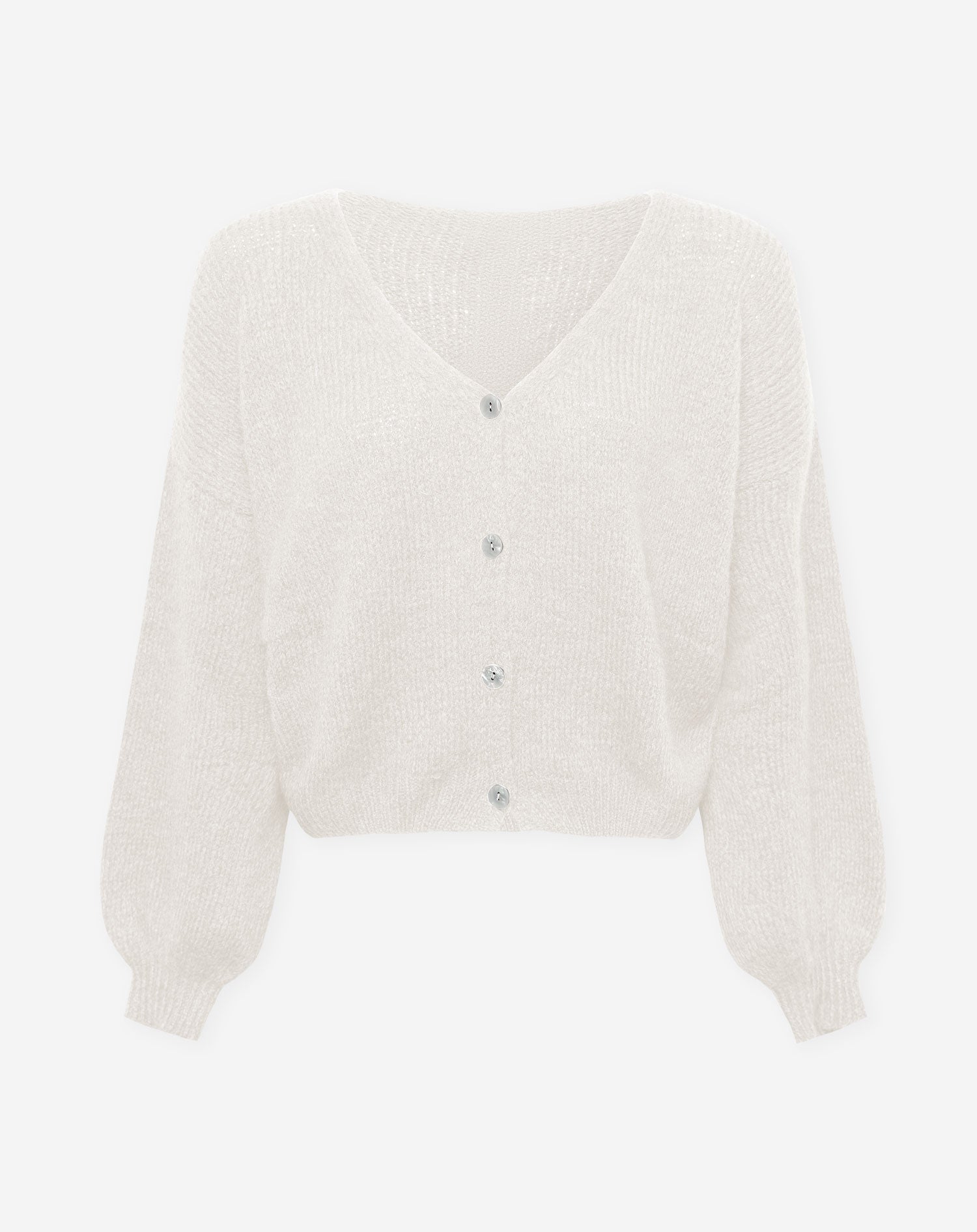 JOLIE V-NECK CARDIGAN CREAM