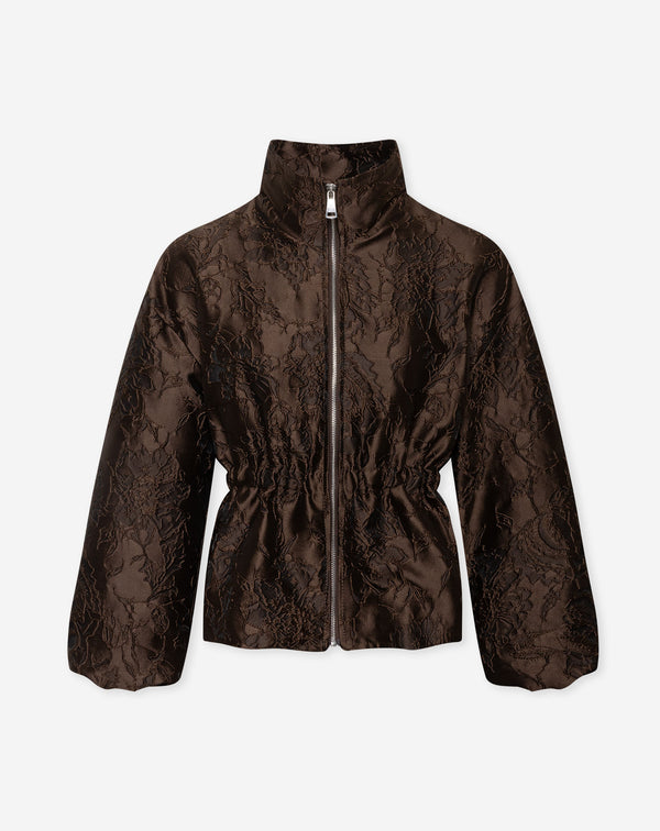 JUNO JACQUARD JACKET BROWN