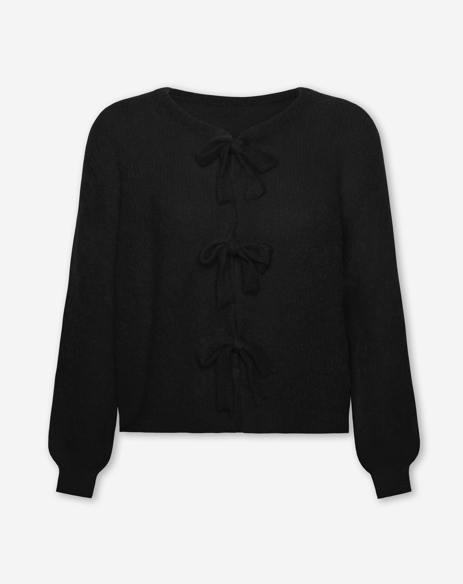 BOW CARDIGAN BLACK