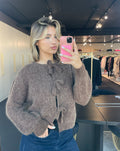 BOW CARDIGAN BRUIN