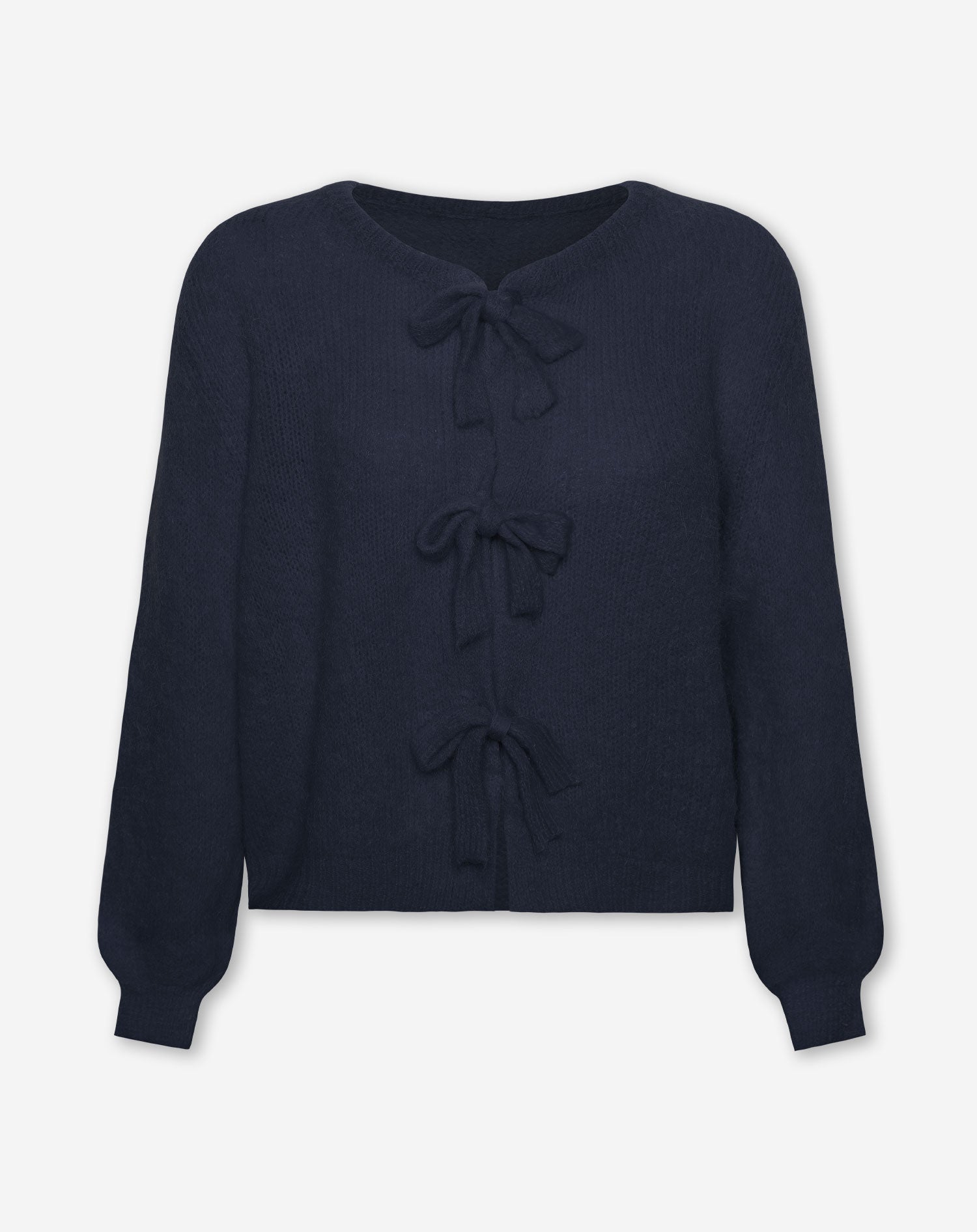 BOW CARDIGAN NAVY