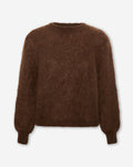 TAMARA MOHAIR KNIT DARK BROWN