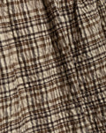 CHECK BUBBLE HEM SKIRT BROWN