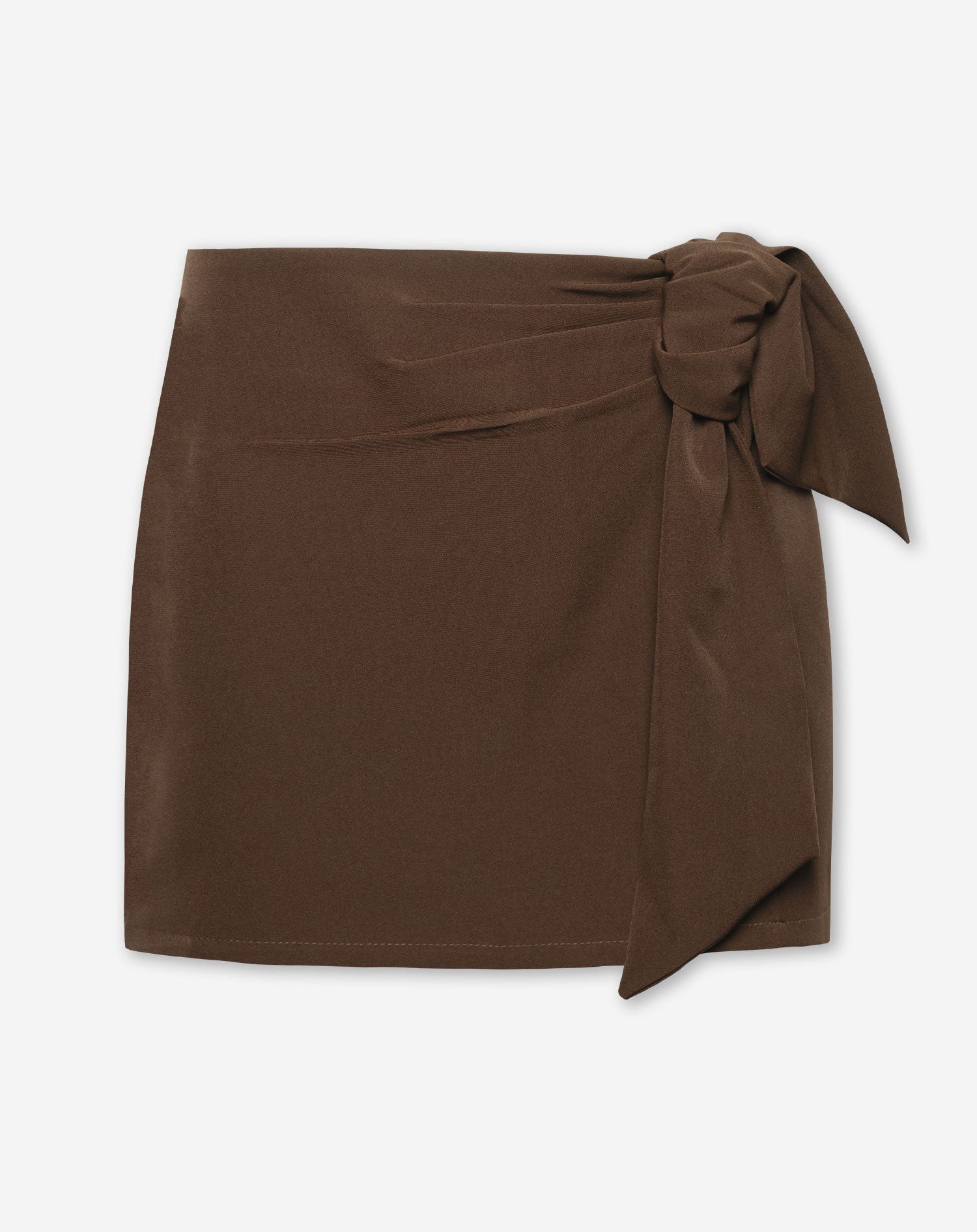 AUDREY FLAP SKIRT BROWN