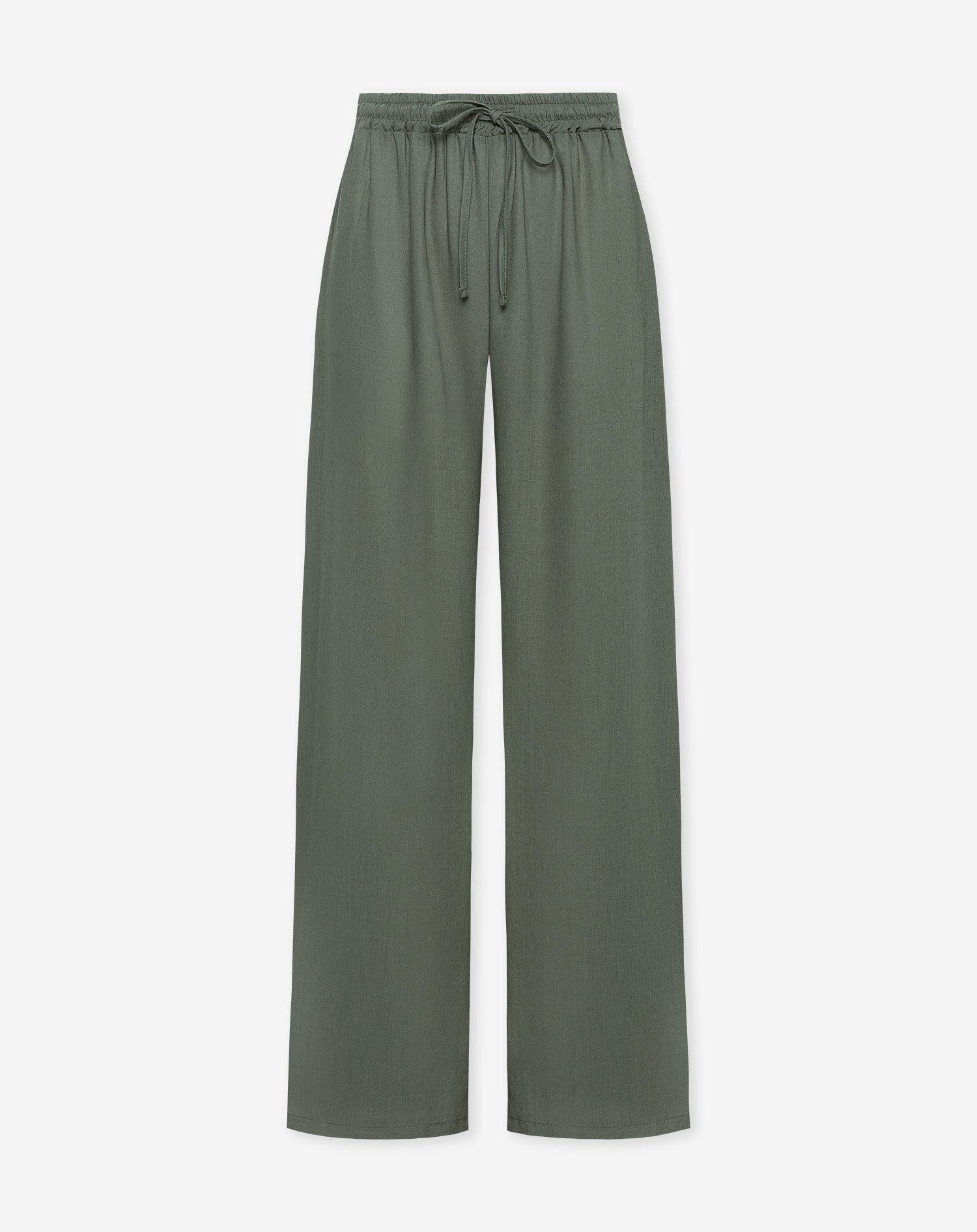 LINDE STRAIGHT LEG PANTS OLIJFGROEN