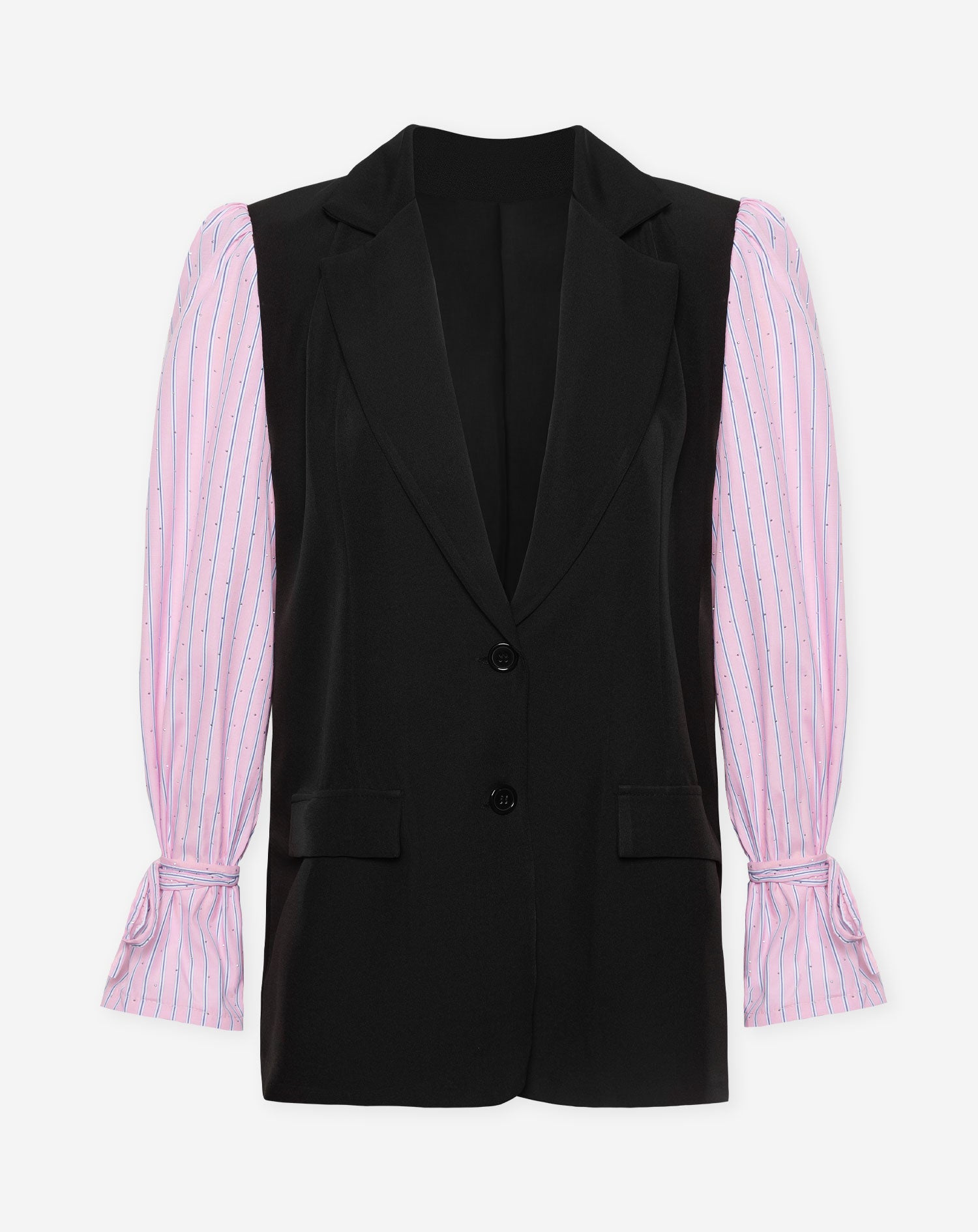 ALLIE STRIPE DIAMOND SLEEVE BLAZER ROZE