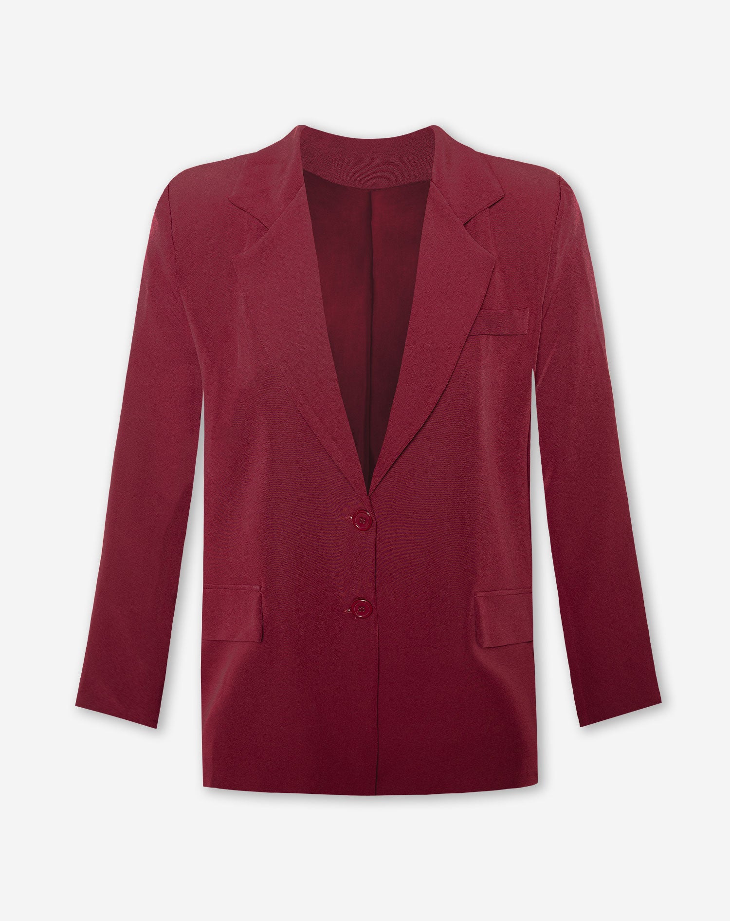 BOW BACK BLAZER BURGUNDY