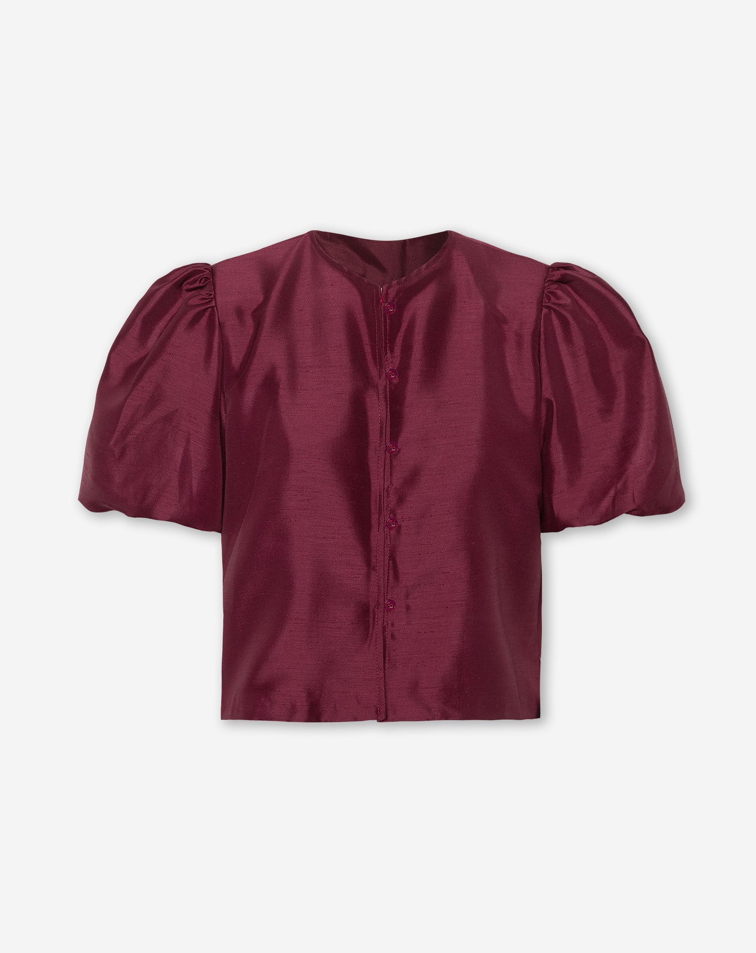 MAAYKE PUFF SLEEVE TOP BORDEAUX