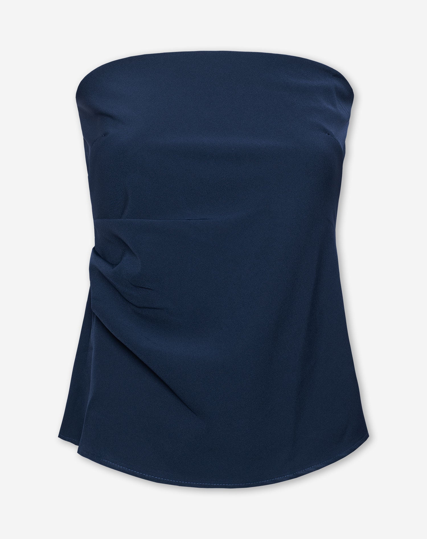 STRAPLESS RUCHED TOP NAVY