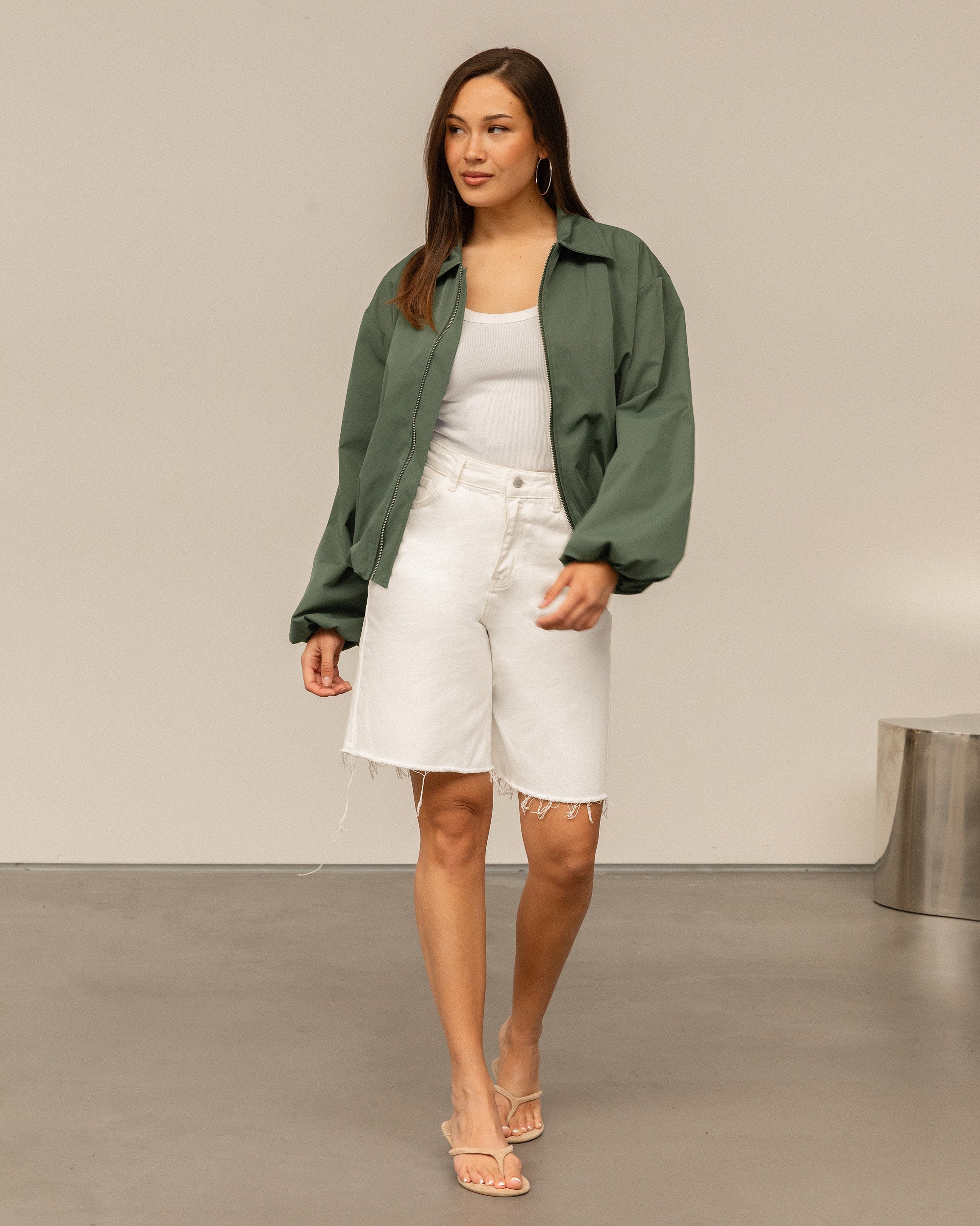 BEA TRACK JACKET LEGERGROEN