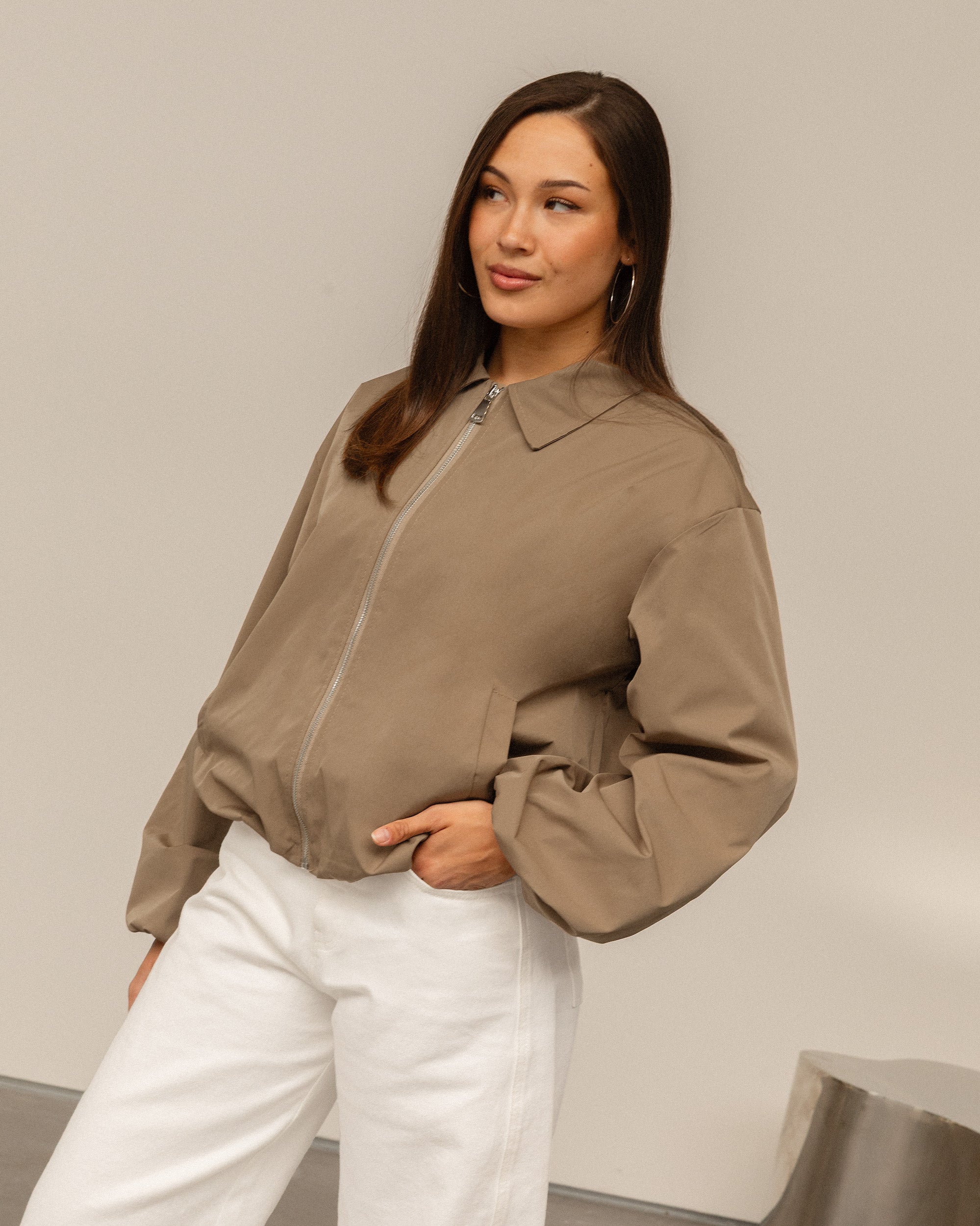 BEA TRACK JACKET BEIGE