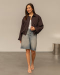 BEA TRACK JACKET DARK BROWN