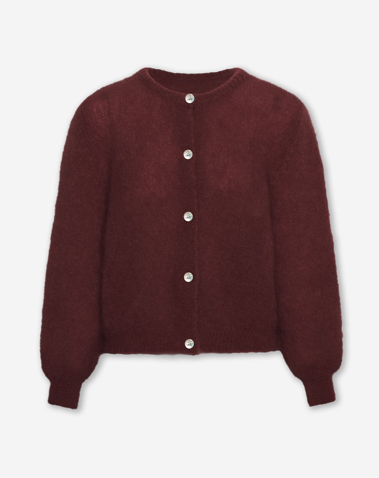 MOHAIR CARDIGAN BURGUNDY