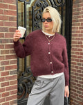MOHAIR CARDIGAN CHERRY