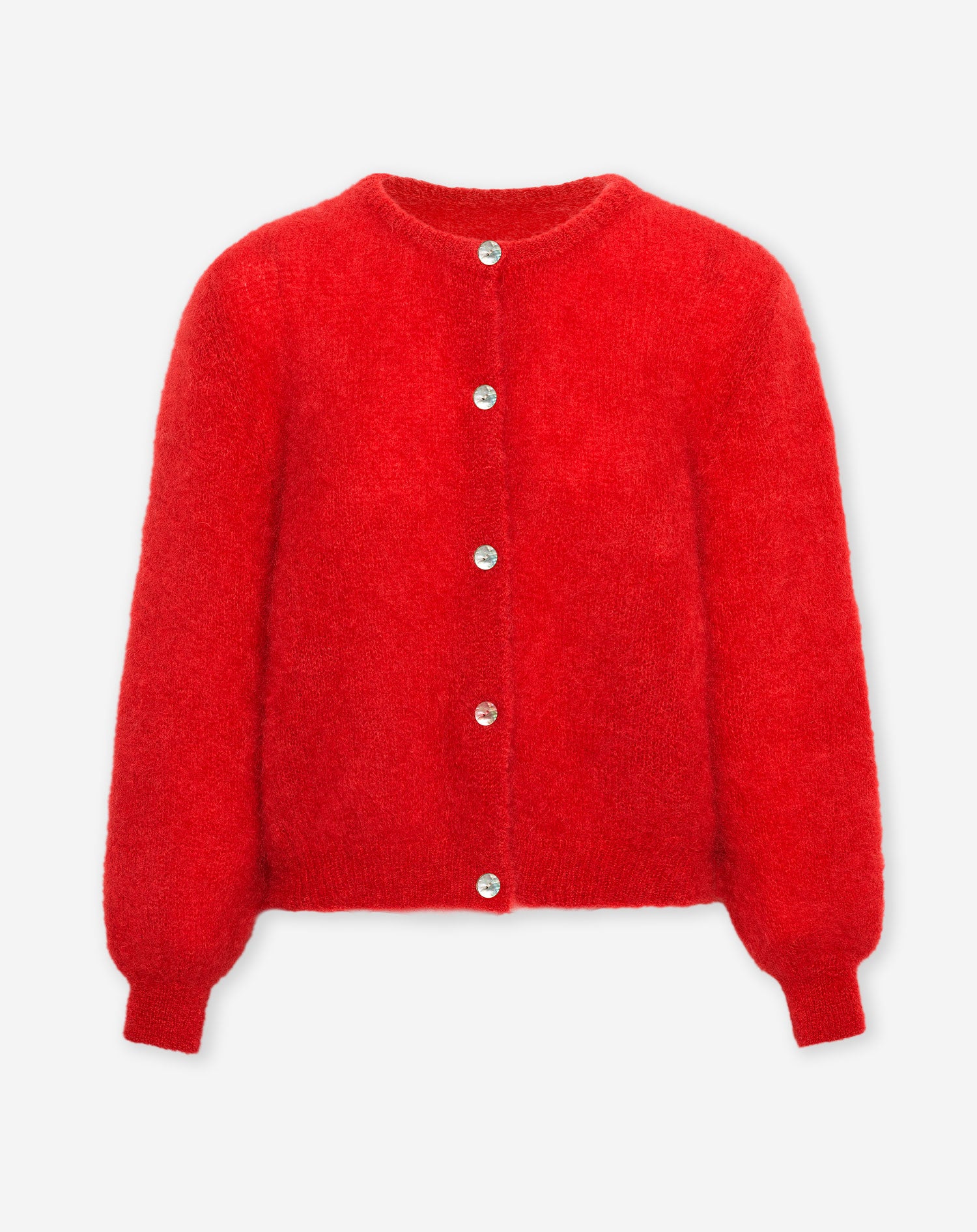 MOHAIR CARDIGAN RED