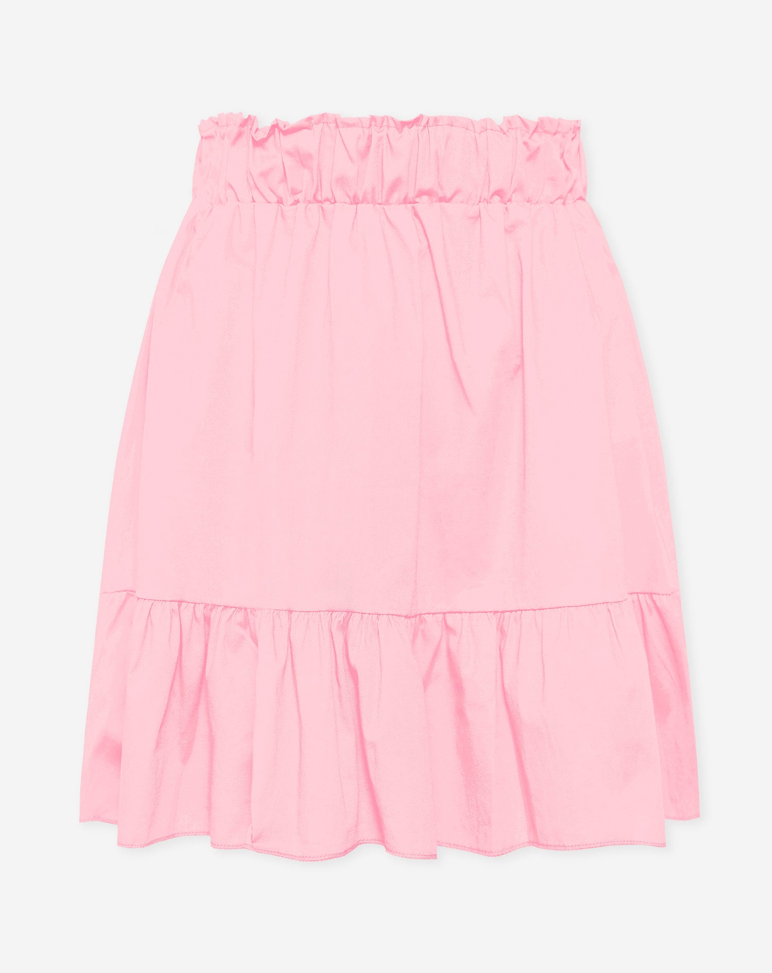 POPLIN RUFFLE SKIRT PINK