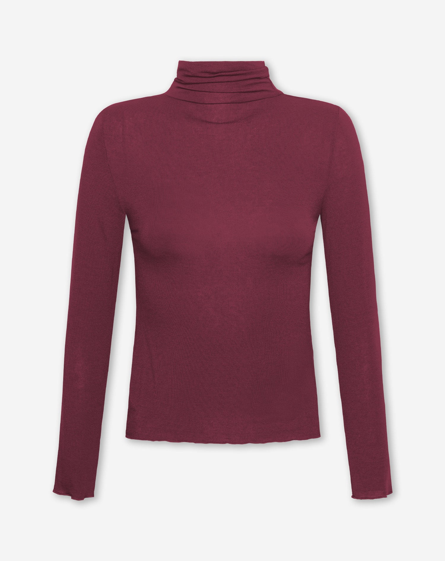 FANCY COL TOP BURGUNDY