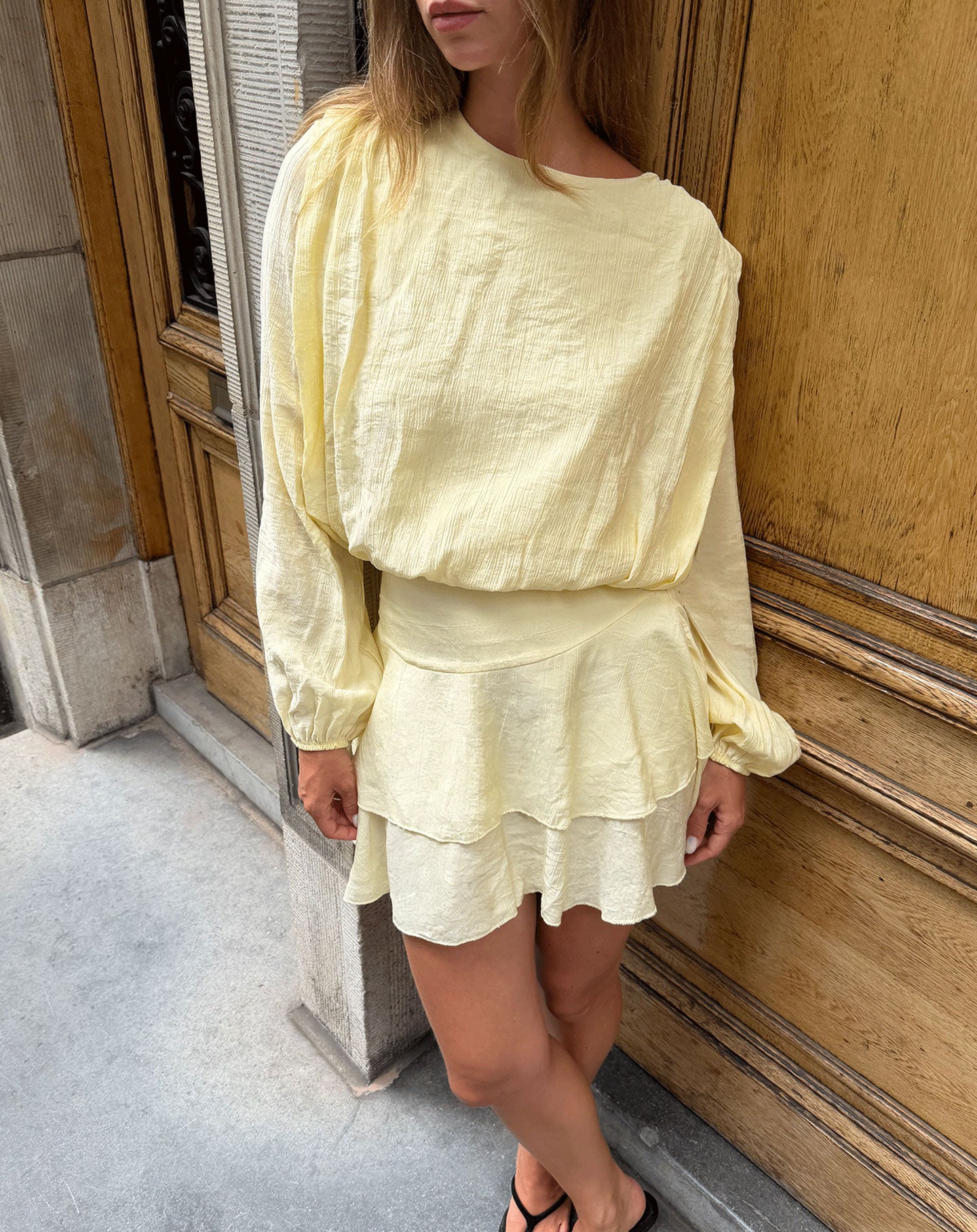 VIVI STRUCTURE RUFFLE SKIRT BOTERGEEL