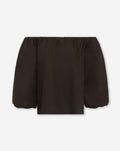 OFF SHOULDER PUFF SLEEVE TOP BRUIN