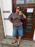 EVY DOT COTTON TOP BRUIN