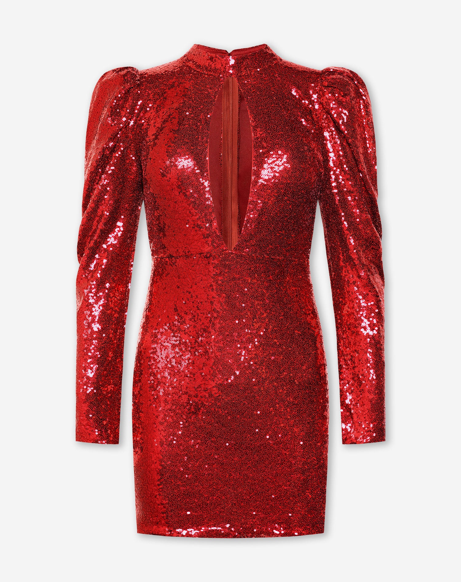 VAMPY PAILLETTES DRESS RED