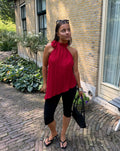 SALLY PLISSE TOP ROOD
