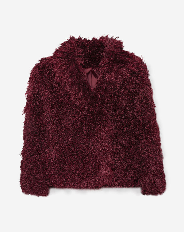 HAIRY COAT BURGUNDY